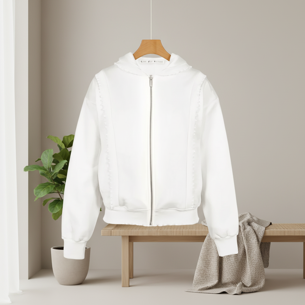 Sweatjacke mit Rüschen | Love Joy Victory | (Größe XS / S) Sweatshirt Love Joy Victory