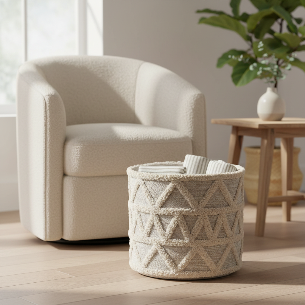 Boho Aufbewahrungskorb groß – dekorativer Korb Ø 35 cm Korb Das Zierwerk