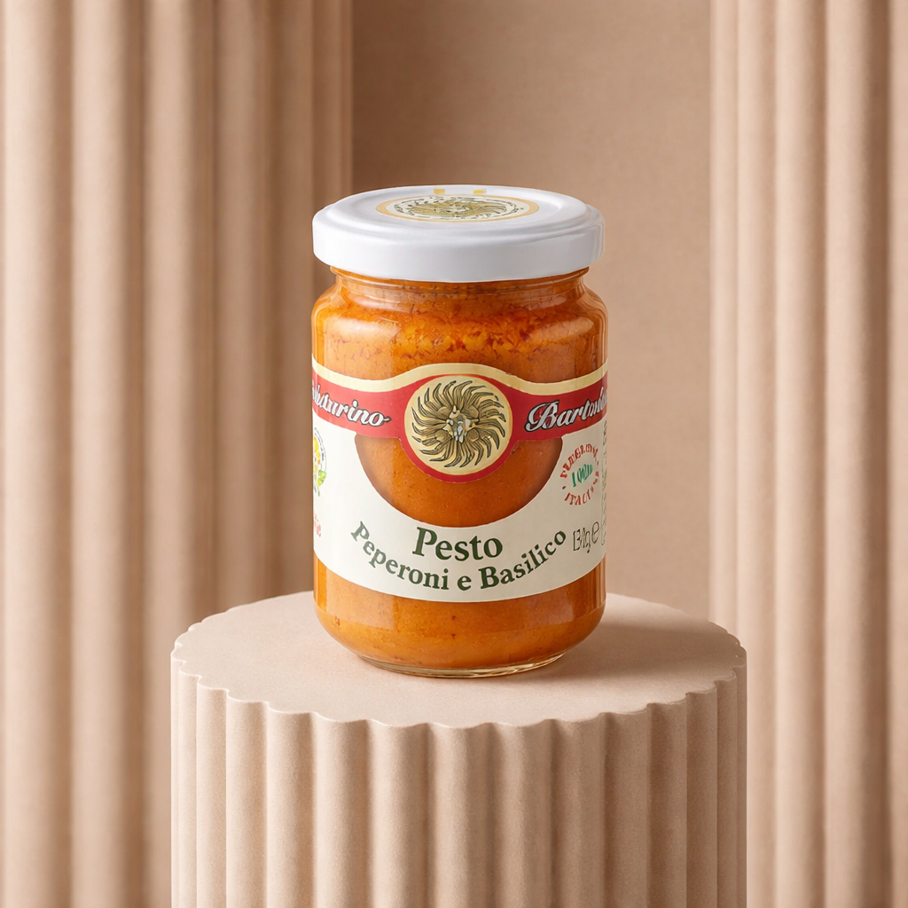 Pesto mit Paprika & Basilikum – leicht pikant & aromatisch Pesto Frantoio Venturino Bartolomeo