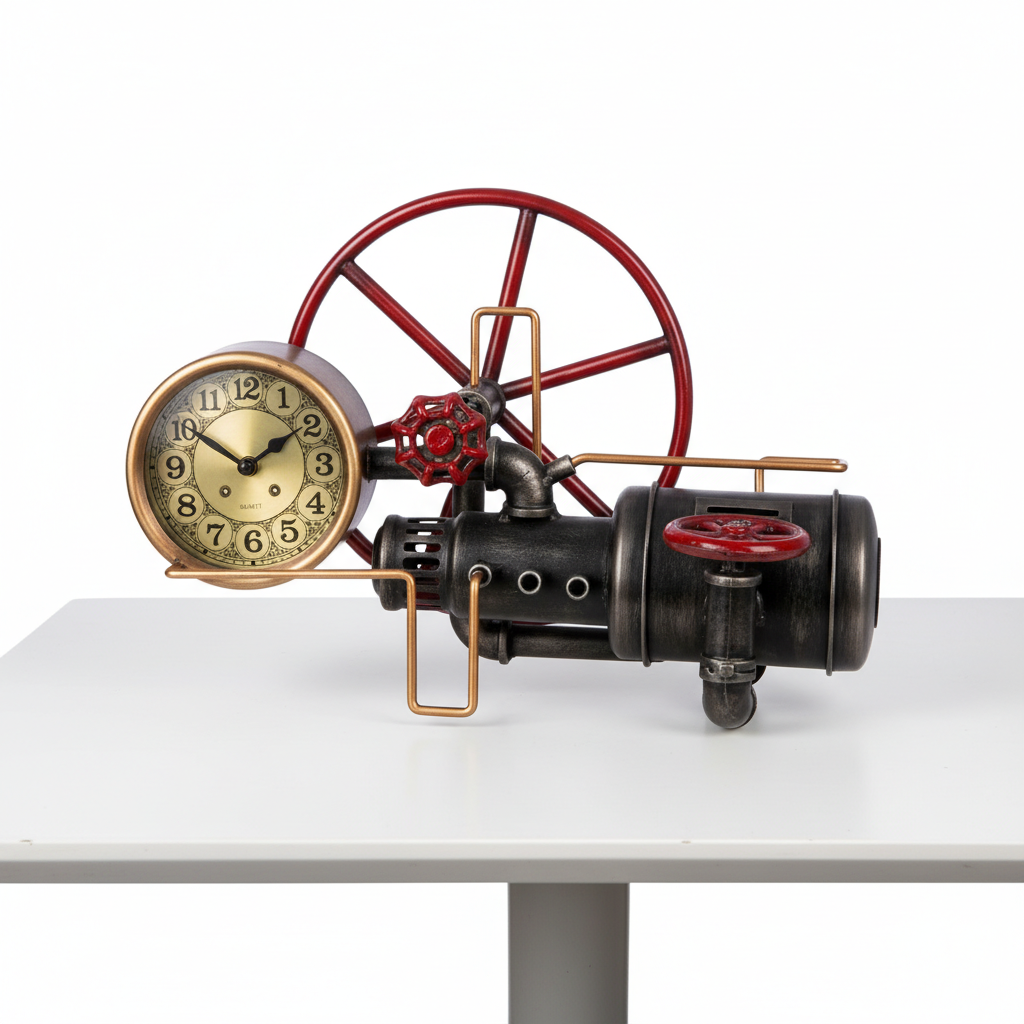 Spardose & Tischuhr – Industrial Design trifft Funktionalität Uhr Das Zierwerk