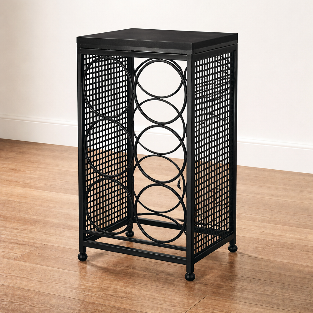 Schwarzes Weinregal aus Metall – Industriestil trifft Eleganz Weinregal Gilde