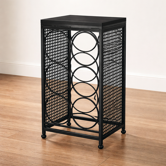 Schwarzes Weinregal aus Metall – Industriestil trifft Eleganz Weinregal Gilde