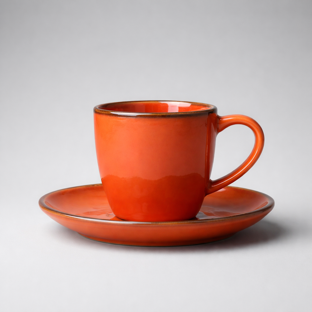 Concerto Espressotasse mit Untertasse – Arancione Espressotasse Rose & Tulipani
