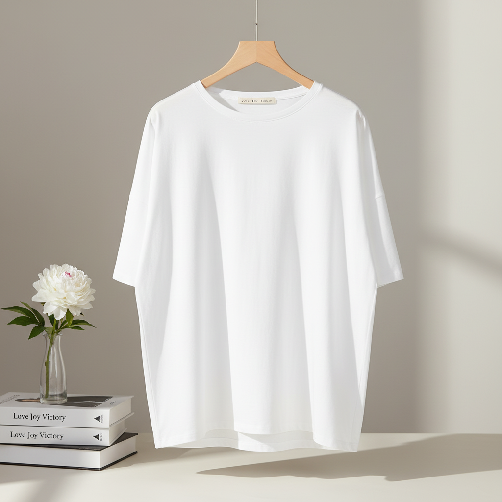 Oversize T-Shirt „Papu“ in Weiß von Love Joy Victory (Größe M / L) Shirt Love Joy Victory