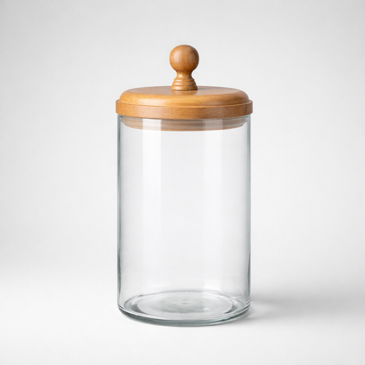 Vorratsglas mit Holzdeckel & Gummidichtung Dose Das Zierwerk