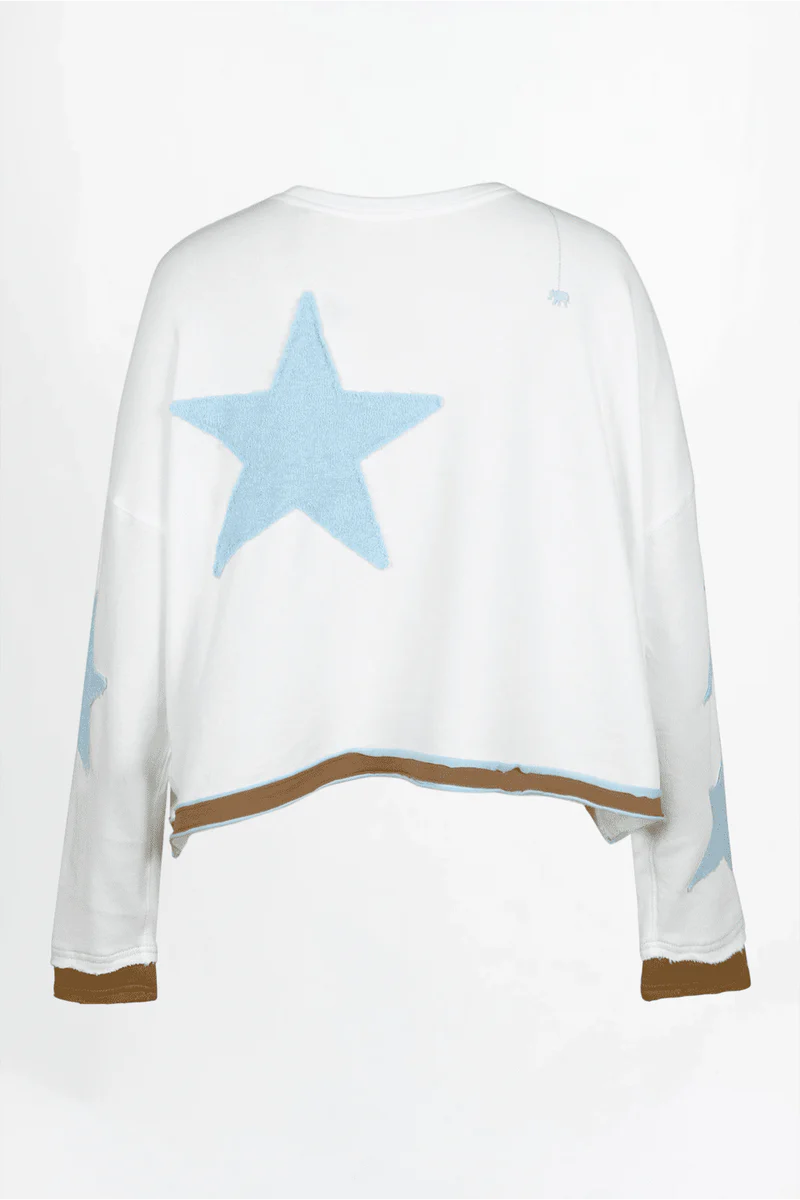 Sweatshirt „Hopewell“ mit Stern-Patches – Love Joy Victory (M/L) Sweatshirt Love Joy Victory