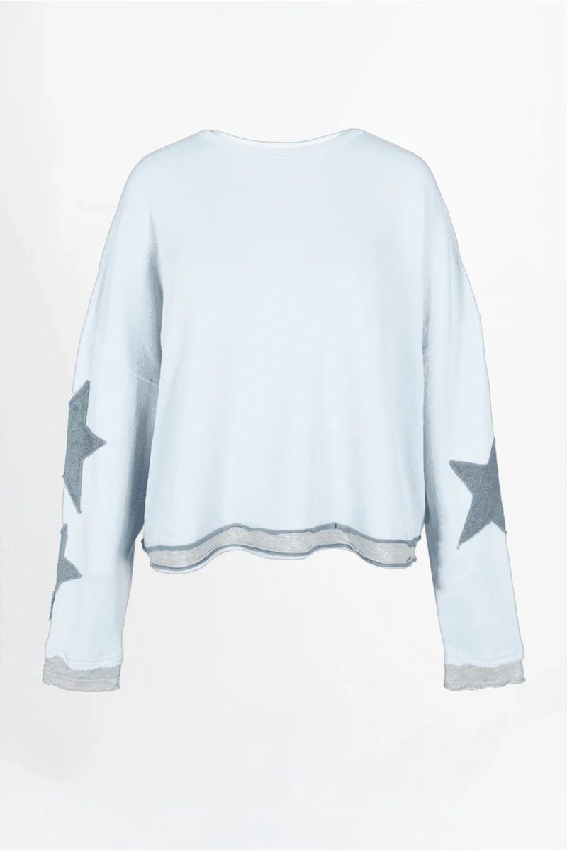 Sweatshirt „Hopewell“ mit Stern-Patches – 100 % Bio-Baumwolle | Love Joy Victory Sweatshirt Love Joy Victory