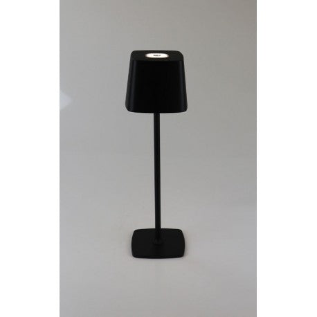 Kabellose Tischbeleuchtung in minimalistischem Schwarz Lampe Das Zierwerk