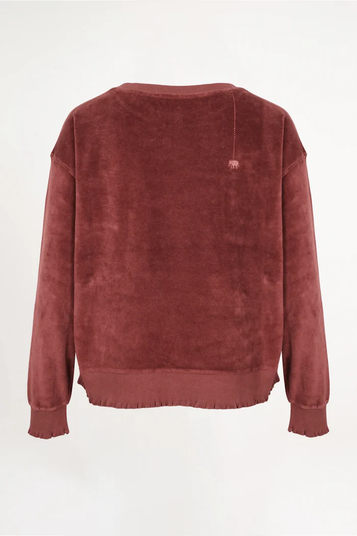 Velvet Sweatshirt aus Bio-Baumwolle – Love Joy Victory (Größe XS / S)