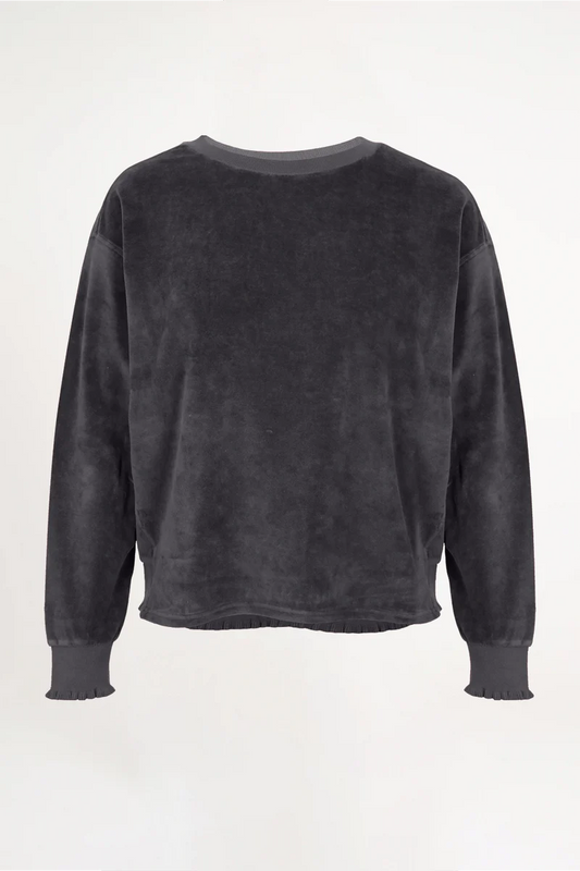 Velvet Sweatshirt aus Bio-Baumwolle – Love Joy Victory (Größe M / L)