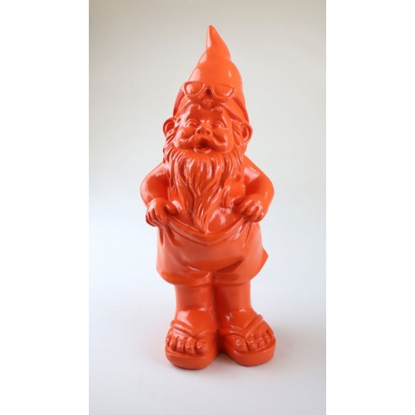Deko-Gartenzwerg mit Badehose – Orange – 28 cm Deko Das Zierwerk