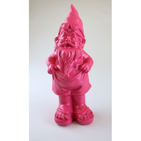 Deko-Gartenzwerg mit Badehose – Pink – 28 cm Deko Das Zierwerk