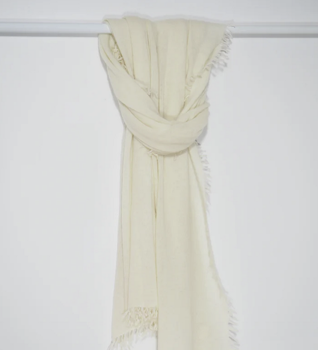 Tibet - Cashmere-Schal - Farbe: Offwhite