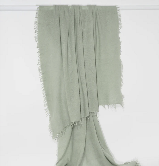 Tibet - Cashmere-Schal - Farbe: Eukalyptus