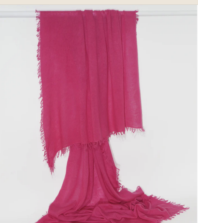 Tibet - Cashmere-Schal - Farbe: Raspberry