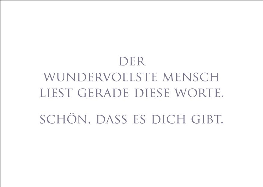 Postkarte "Wundervoller mensch"